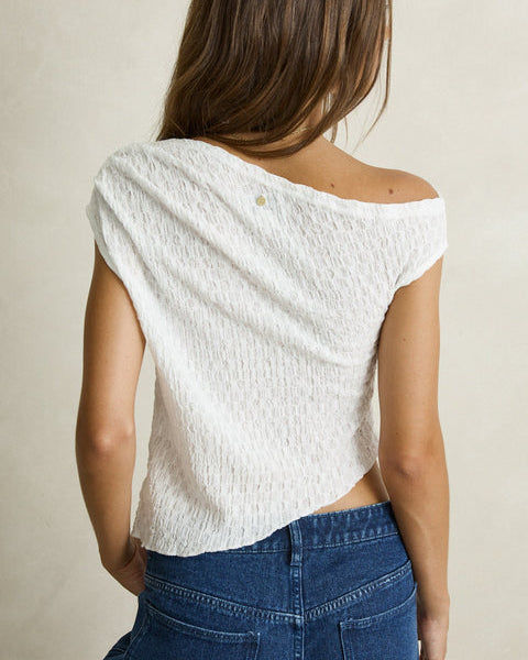 Maya Lace Asymmetric Top