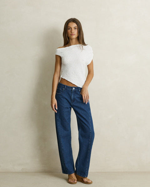 Maya Lace Asymmetric Top