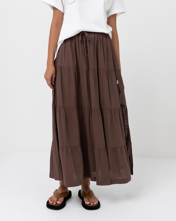 Classic Tiered Maxi Skirt