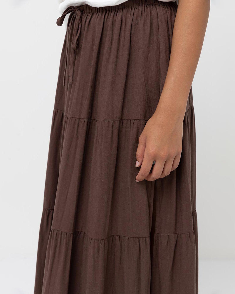 Classic Tiered Maxi Skirt