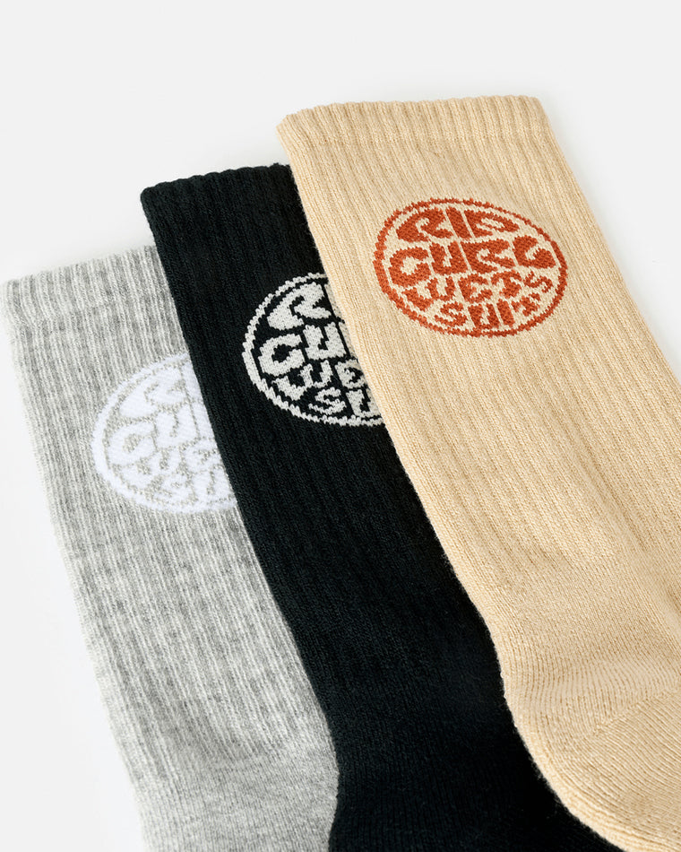 Wetty Crew Sock 3-Pk