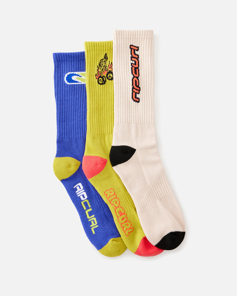 Retro Crew Sock 3 Pack