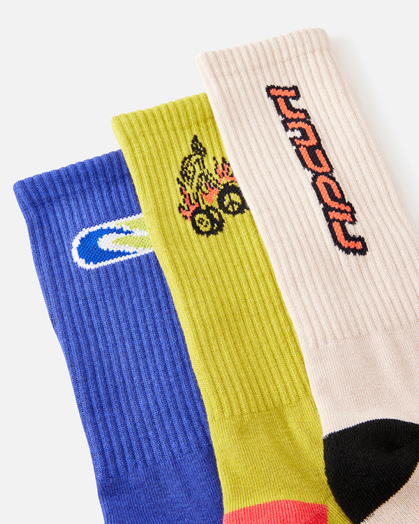 Retro Crew Sock 3 Pack