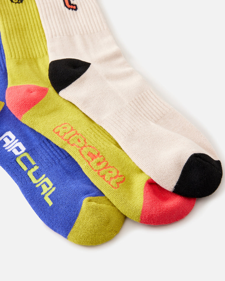 Retro Crew Sock 3 Pack