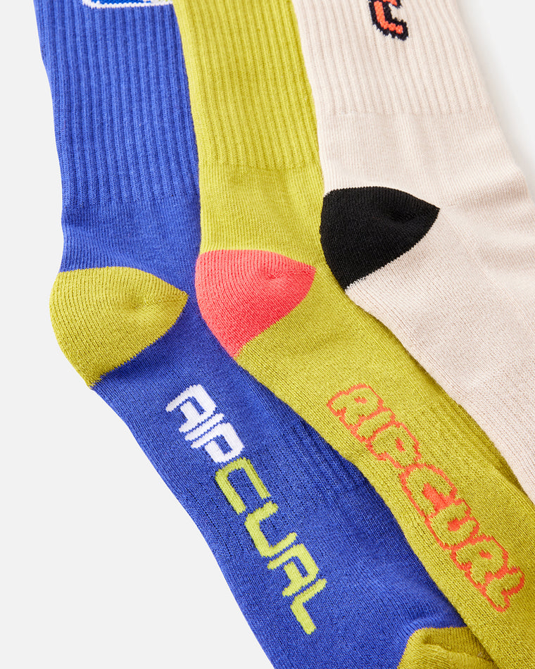 Retro Crew Sock 3 Pack