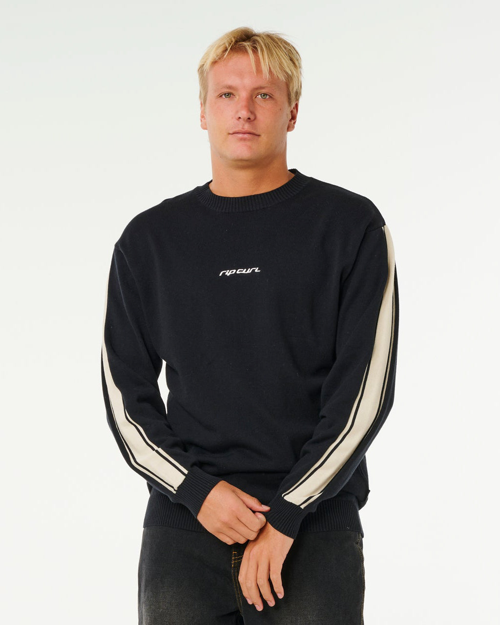 Inner Visions Stripe Knit Crew