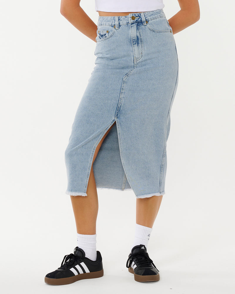 The Search Denim Midi Skirt