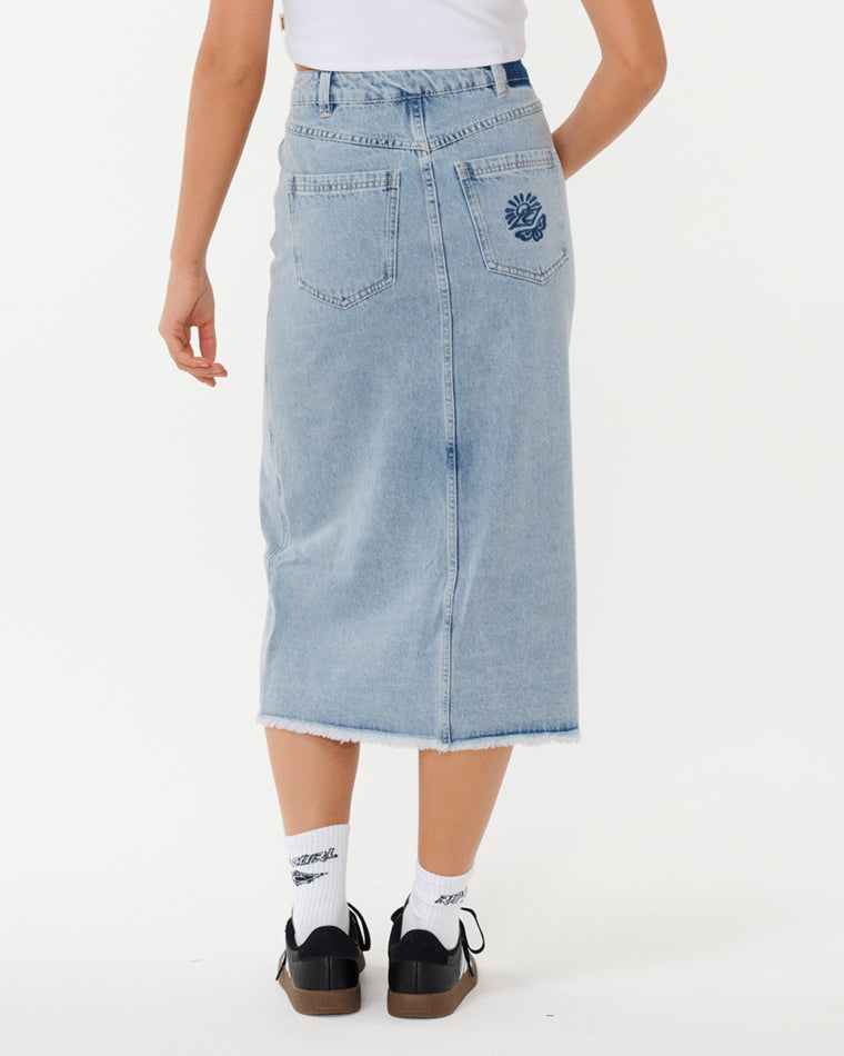 The Search Denim Midi Skirt