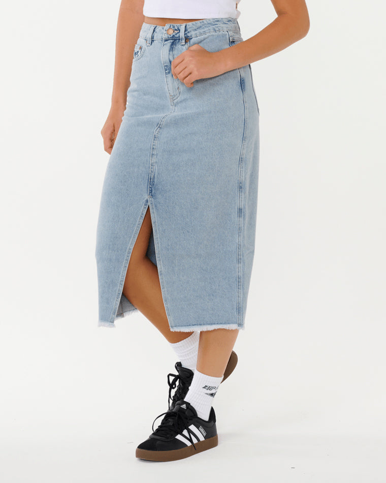 The Search Denim Midi Skirt