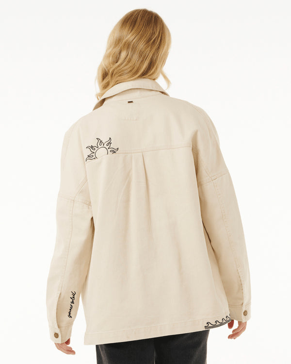 Soleil Embroidered Denim Jacket