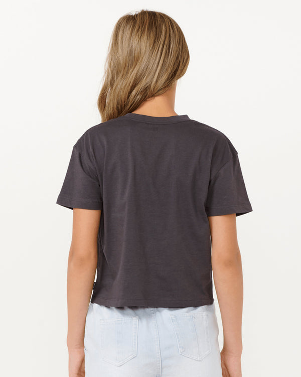 Girls Sun Sol Logo Crop Tee