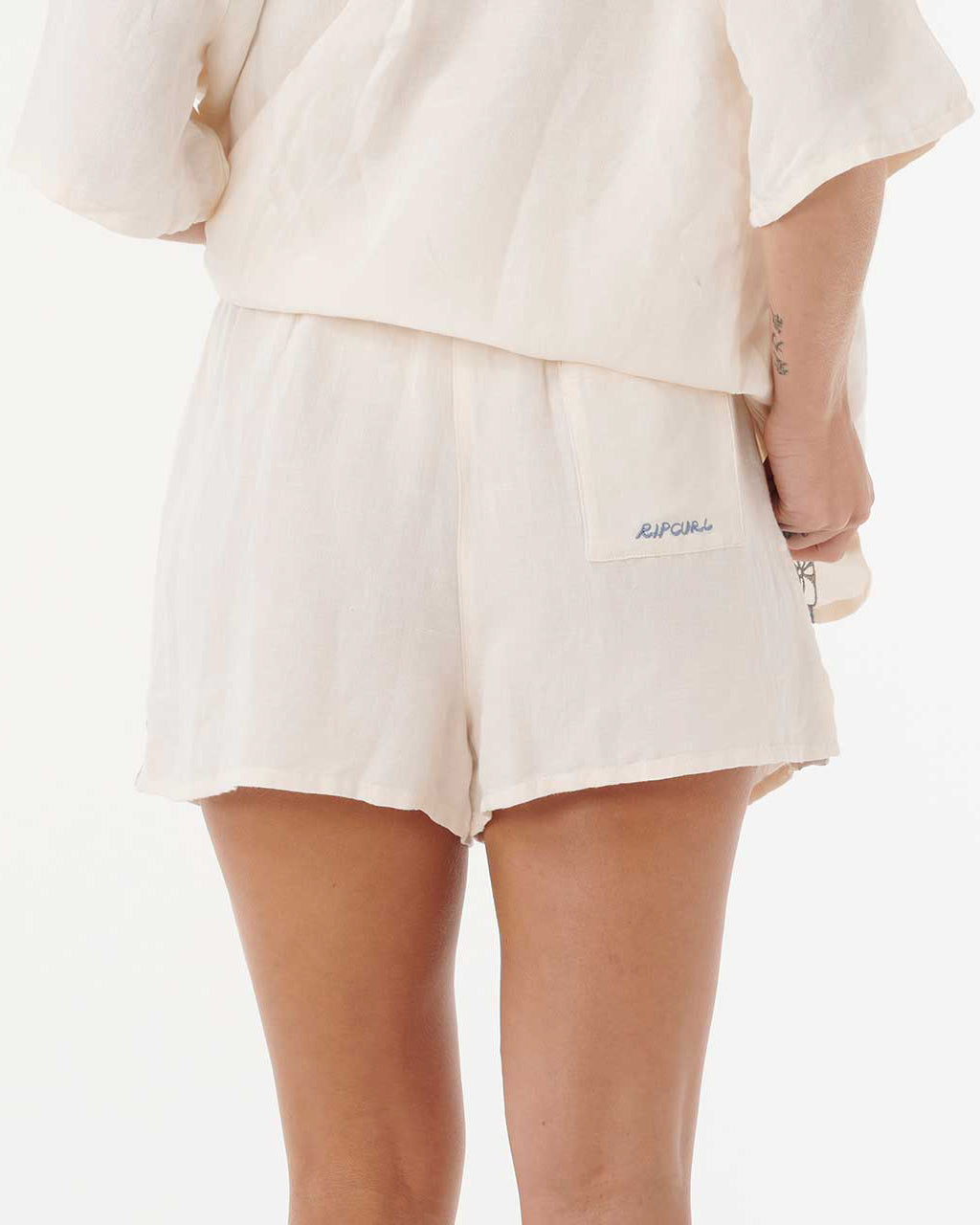 Oceanic Embroidered Short