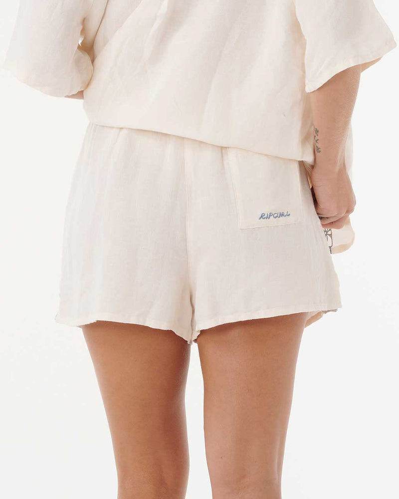 Oceanic Embroidered Short