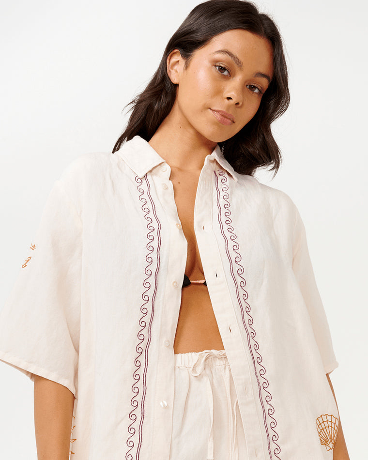 Beach Party Embroidered Shirt