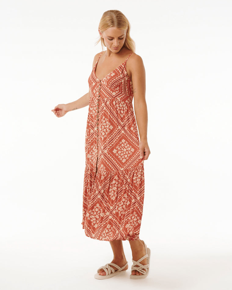 Soleil Button Through Maxi Dress