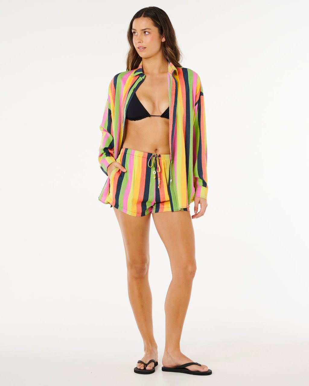 Neon Stripe Relaxed Shirt