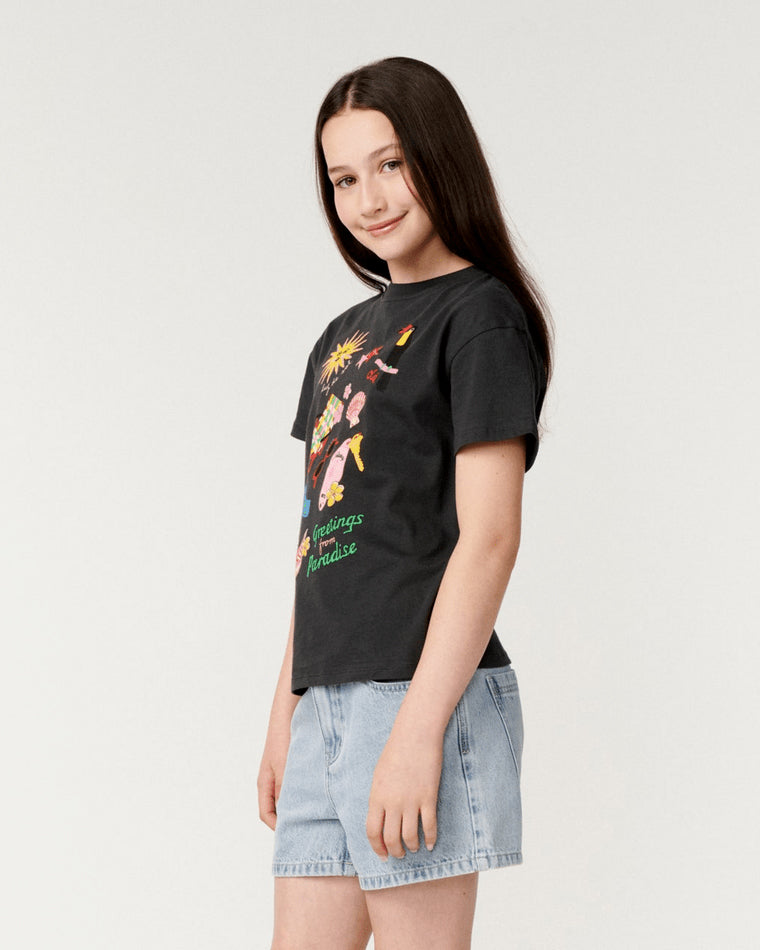 Girls Island Time Band Tee