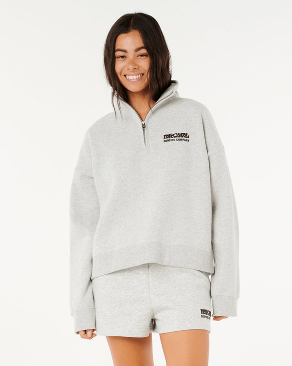 Surf Puff 1/4 Zip Crew