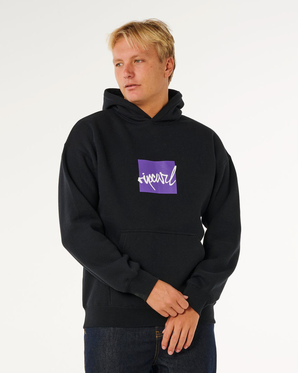 Rip Curl Rip Script Icon Hood Black