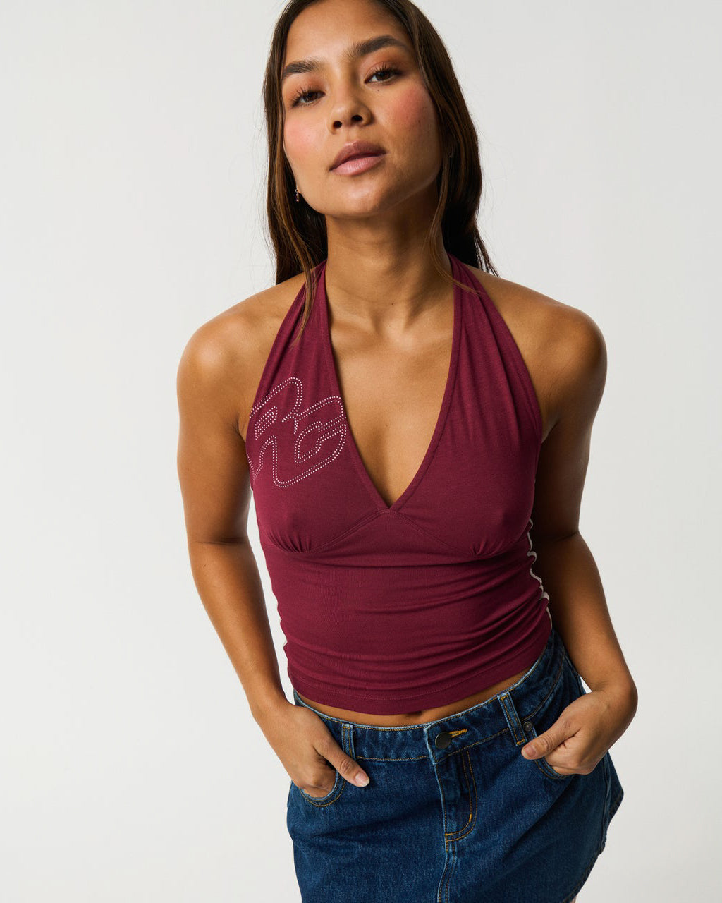 Archive Script Jersey Halter