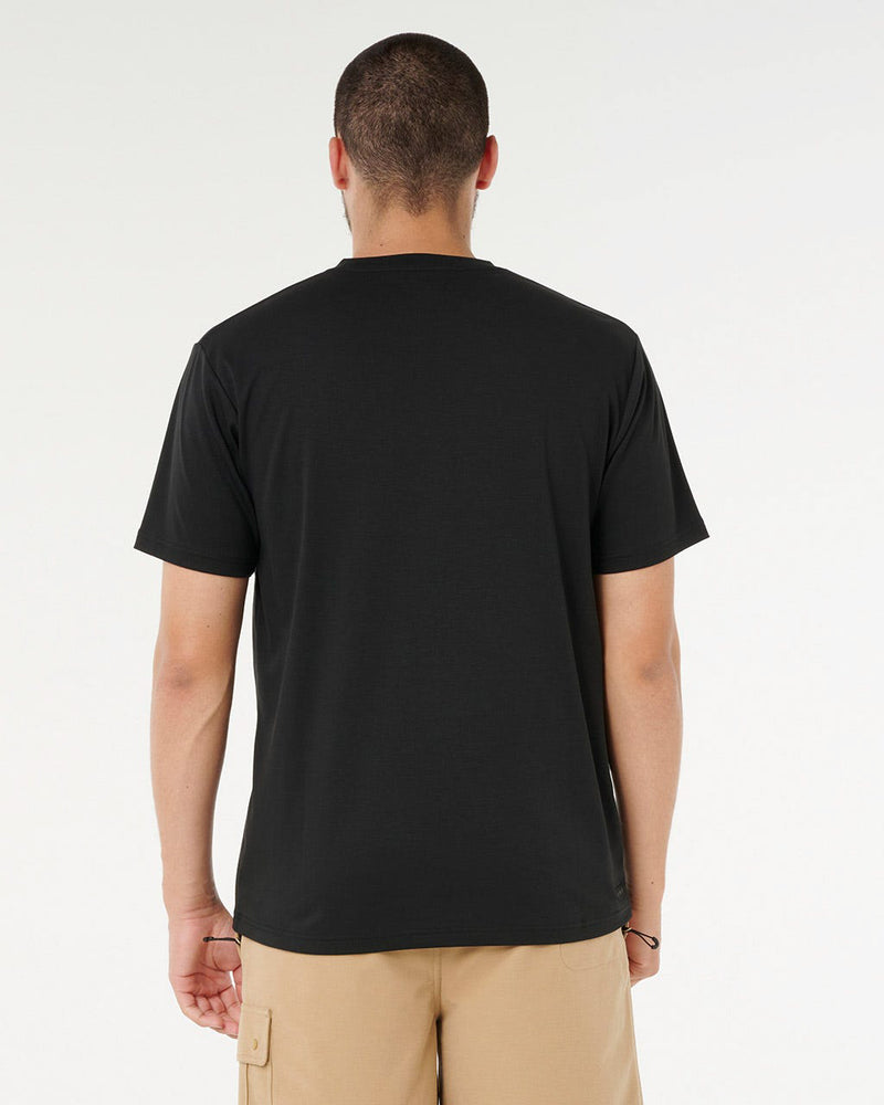 Back view of plain black Billabong t-shirt