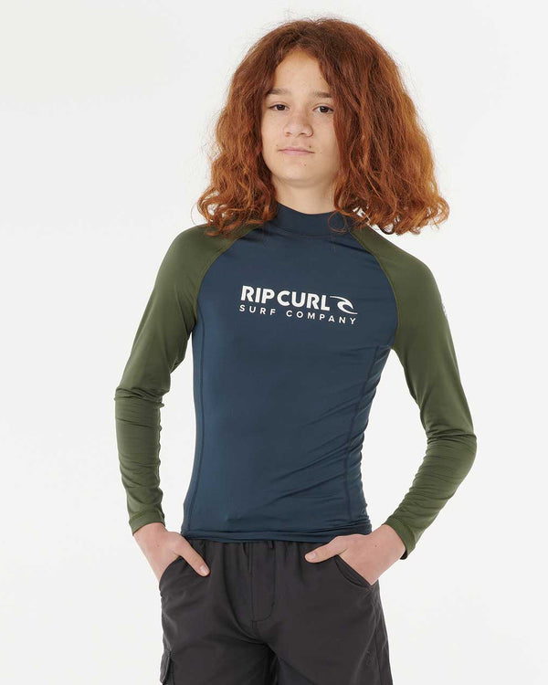 Boys Shock Upf Long Sleeve Rash Vest