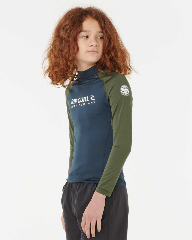 Boys Shock Upf Long Sleeve Rash Vest