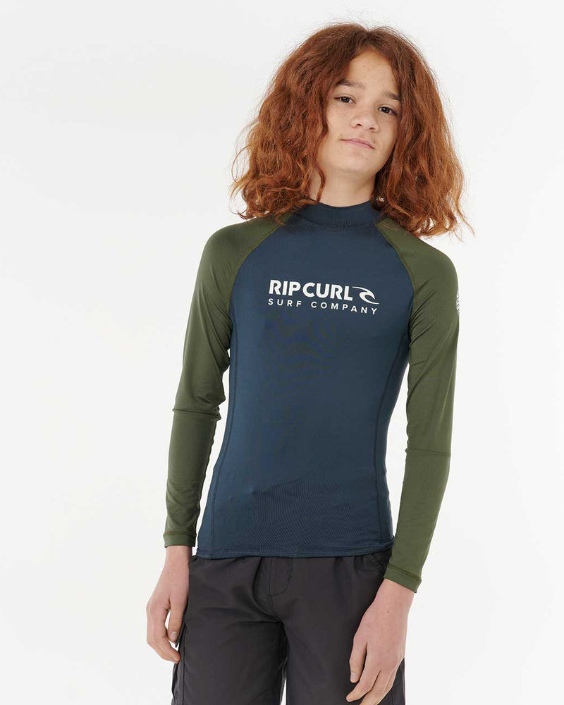Boys Shock Upf Long Sleeve Rash Vest