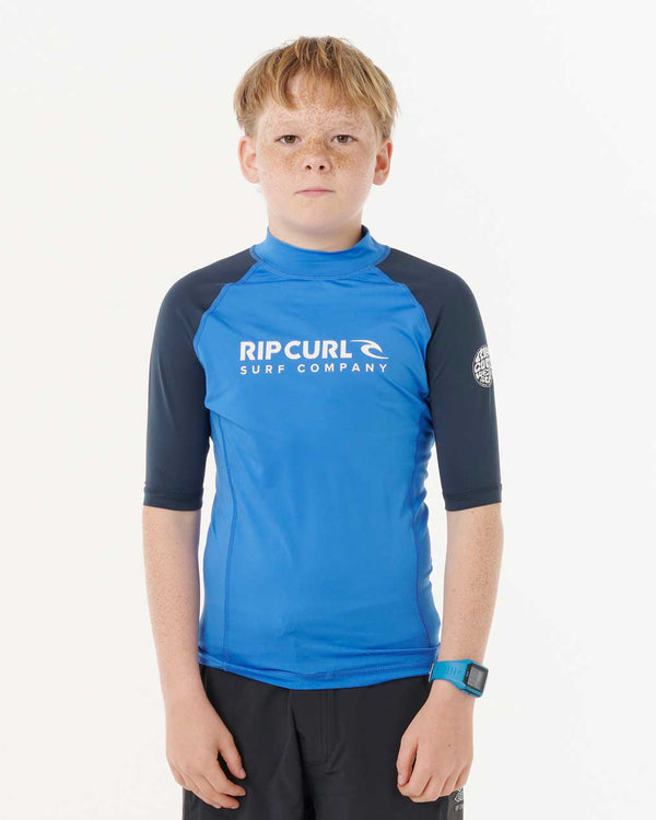 Boys Shock Upf Short Sleeve Rash Vest