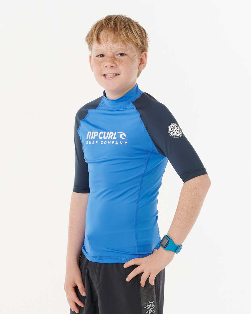Boys Shock Upf Short Sleeve Rash Vest