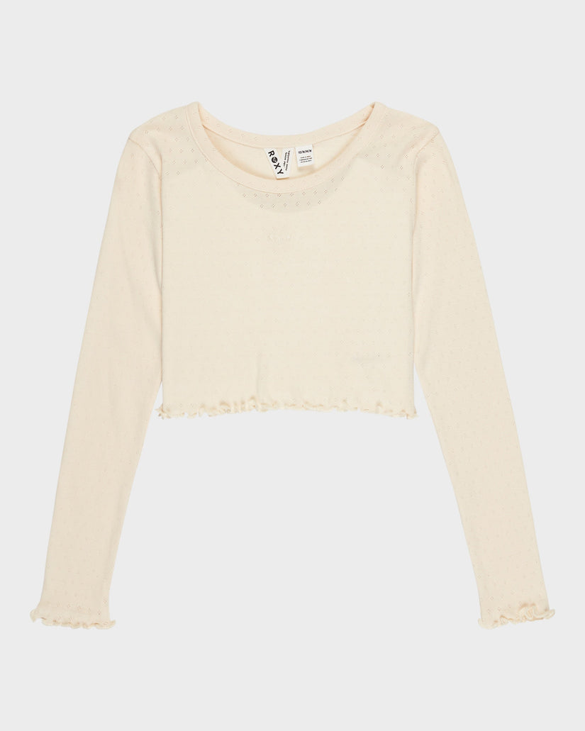 Girls Hey Yeah Yeah Long Sleeve Pointelle Tee