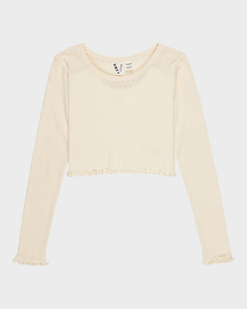 Girls Hey Yeah Yeah Long Sleeve Pointelle Tee