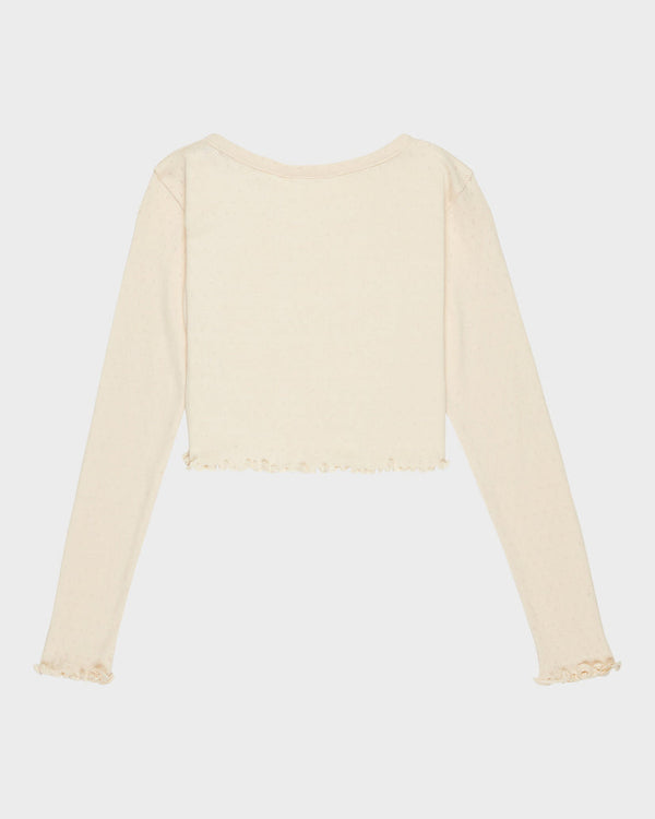 Girls Hey Yeah Yeah Long Sleeve Pointelle Tee