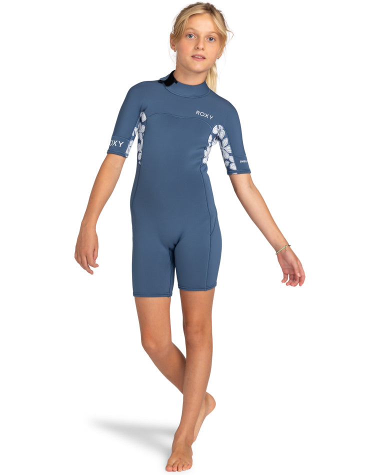 Girls 2.0 Swell S Short Sleeve Back Zip Qloc Springsuit