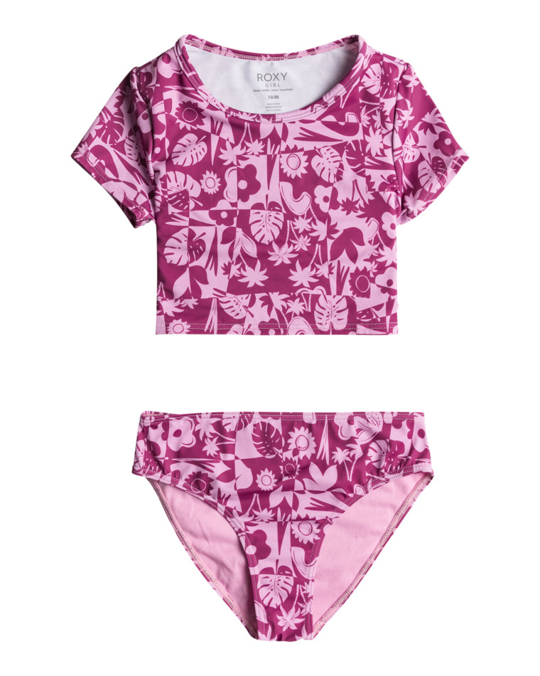 Girls Slice Of Paradise Crop Swim Set