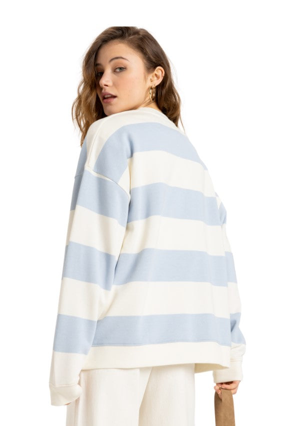 Strictly Stripes Oversized Crew