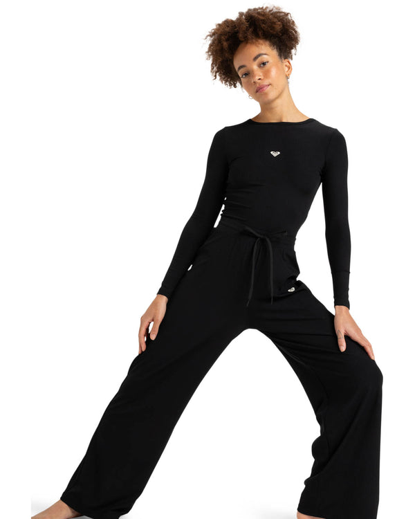 Rise & Vibe Rib Wide Leg Pants