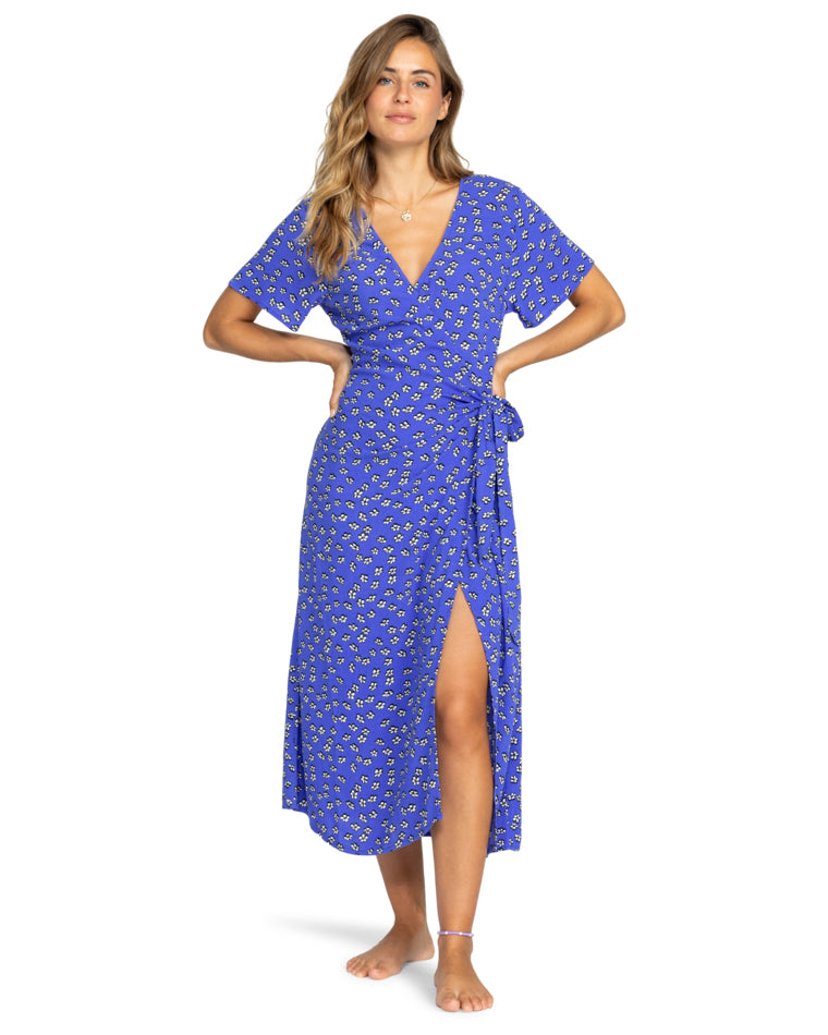 Indigo Sand Wrap Dress