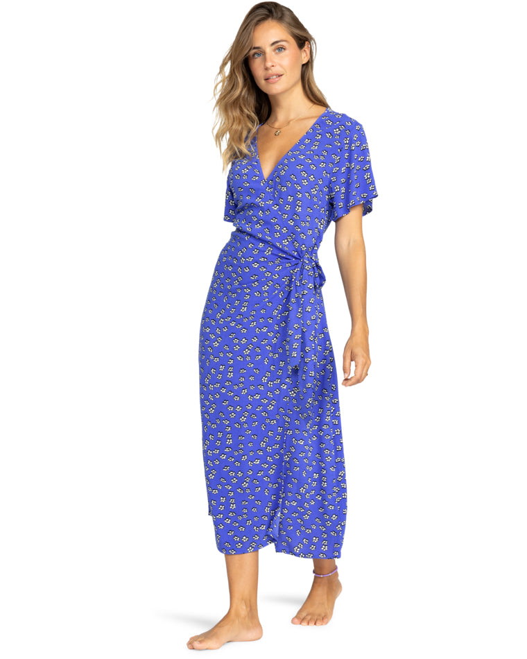 Indigo Sand Wrap Dress