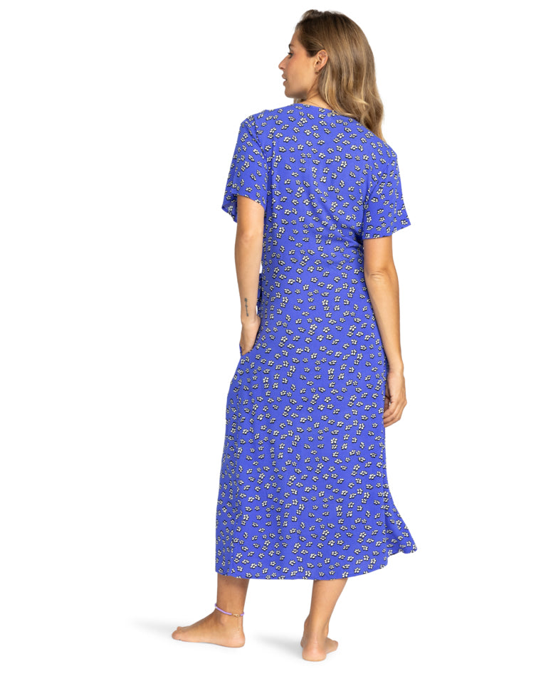 Indigo Sand Wrap Dress