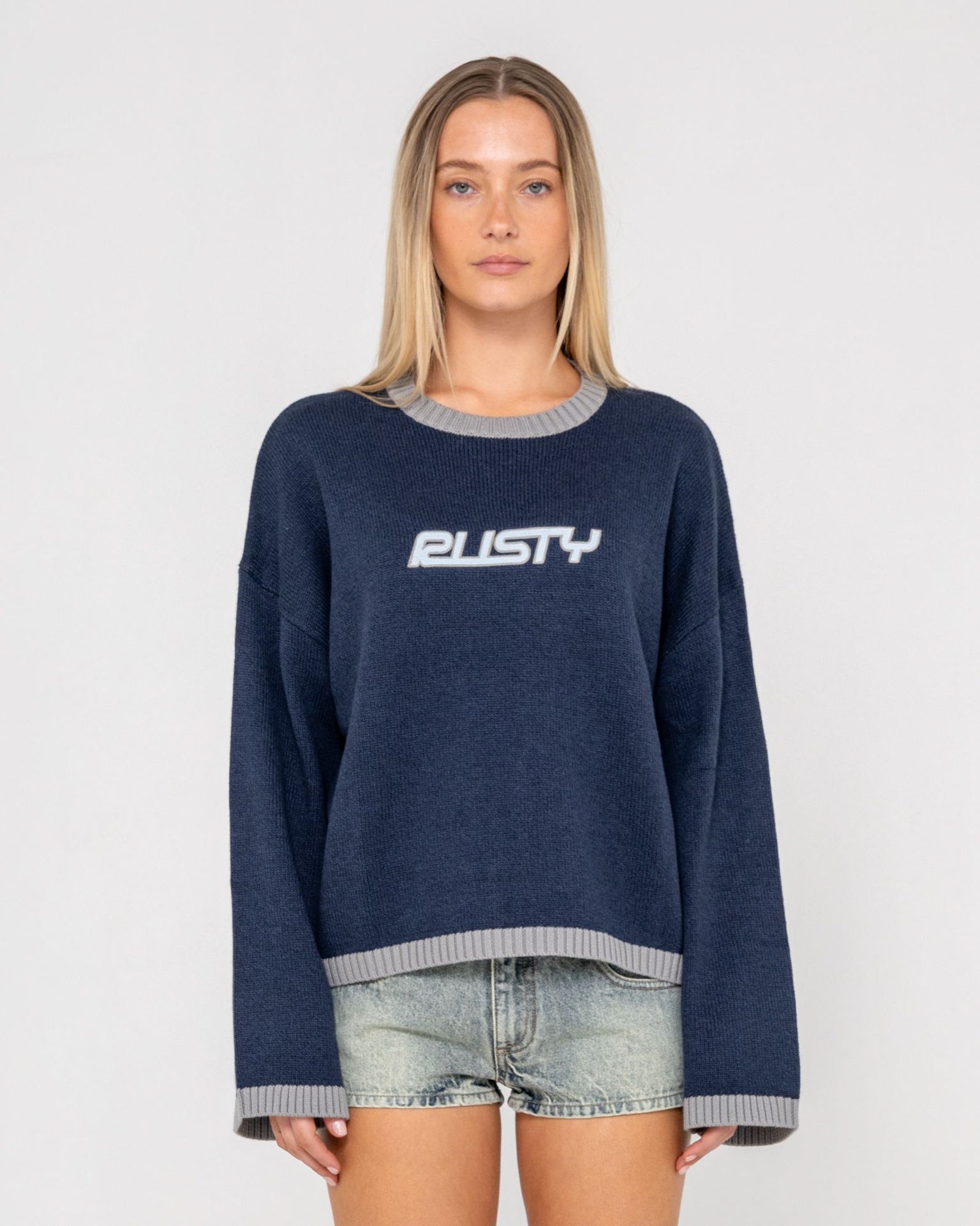 Rider Relaxed Crew Neck Knit
