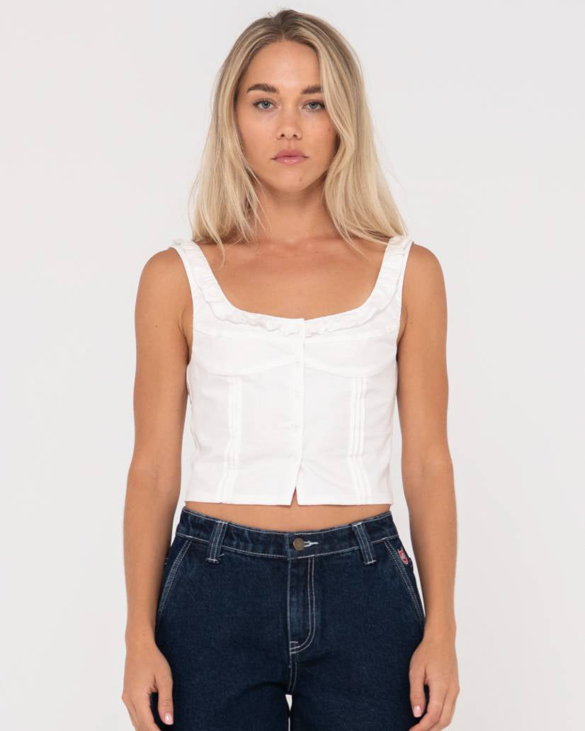 Violeta Ruffle Neck Top – BoardCollective