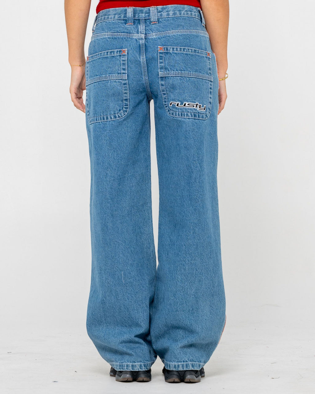 Flip Mommy Low Rise Wide Leg Denim Jean