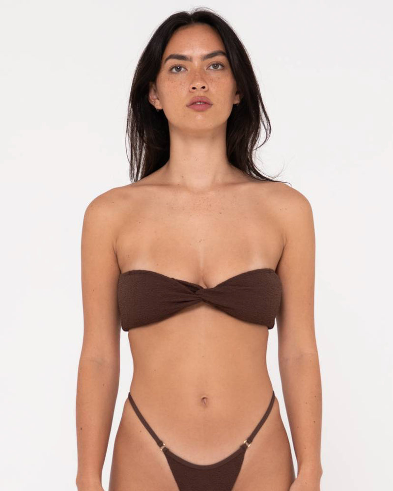 Sandalwood Twist Bandeau Bikini Top