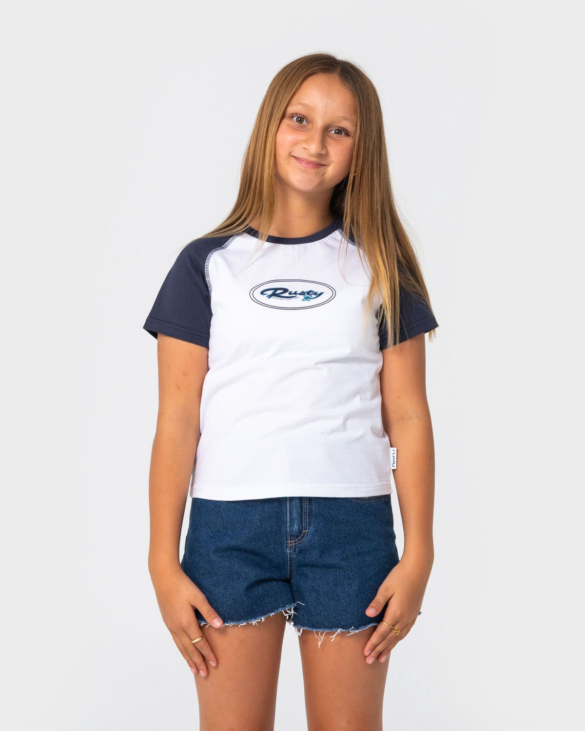 Girls Tuff Raglan Baby Tee
