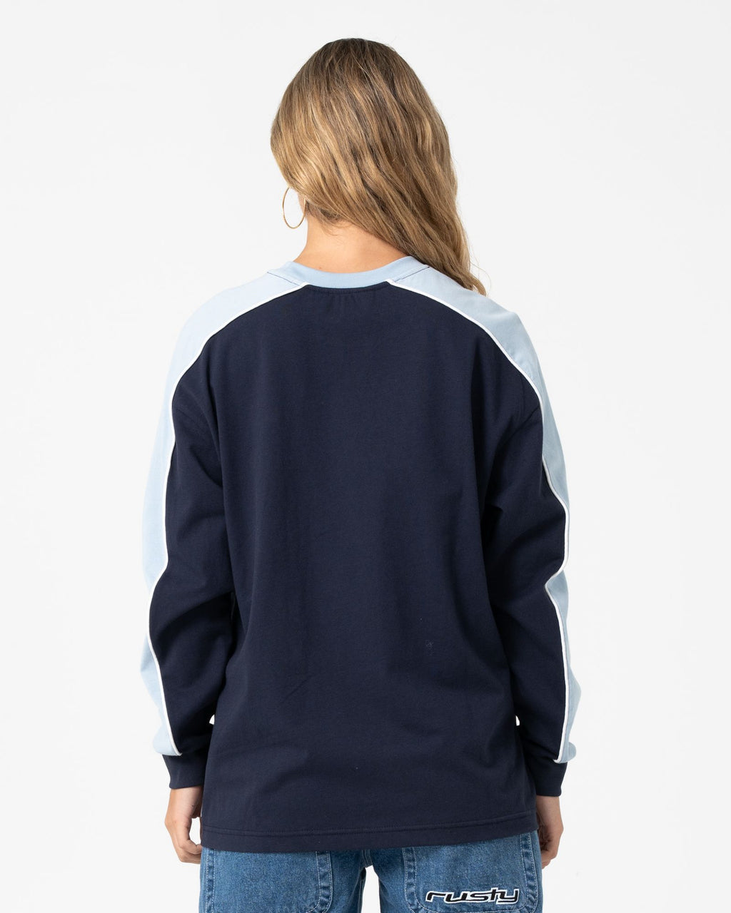 Fine Line Contrast Long Sleeve Tee