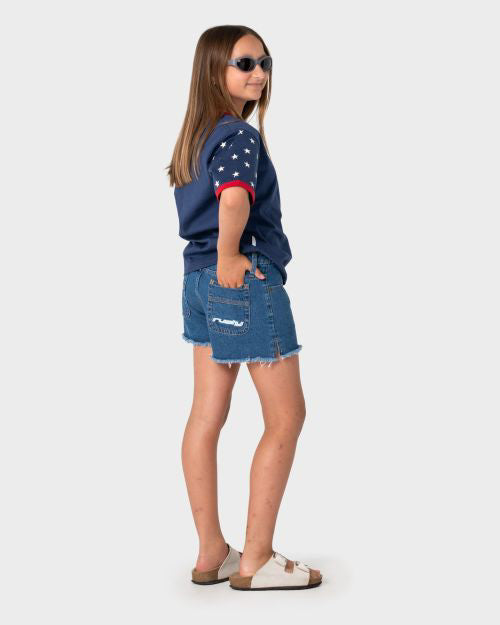 Girls Penny Kick Flare Denim Short