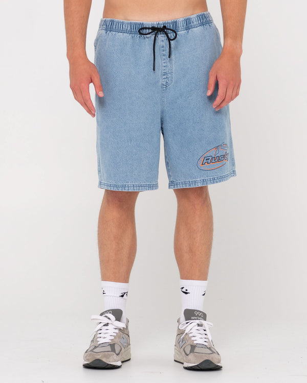 Manila Folder Denim Elastic Short