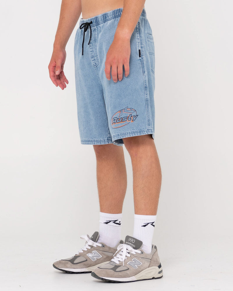 Manila Folder Denim Elastic Short