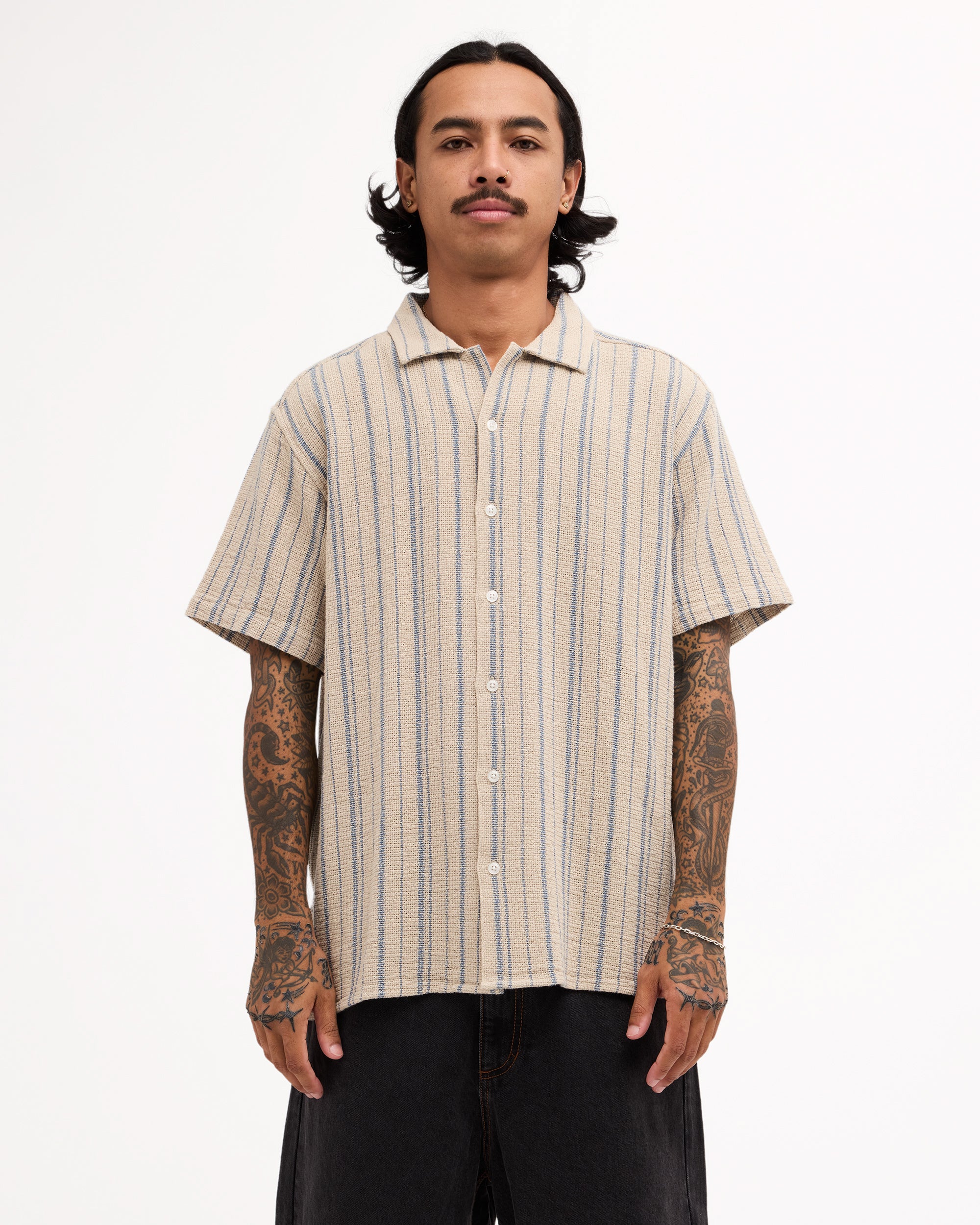 Vacancy Stripe Short Sleeve Shirt